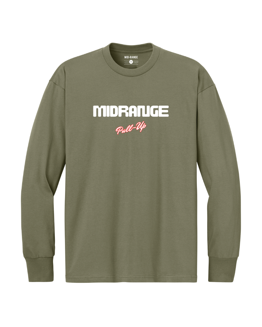 MIDRANGE "Pull-Up" Long Sleeve Tee (Light Olive)